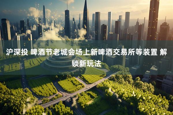 沪深投 啤酒节老城会场上新啤酒交易所等装置 解锁新玩法