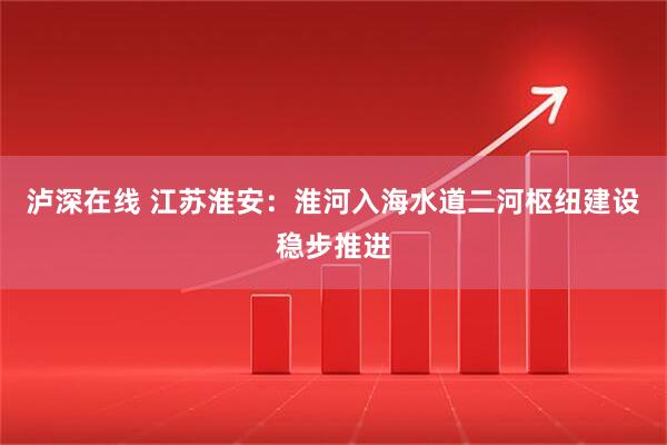 泸深在线 江苏淮安：淮河入海水道二河枢纽建设稳步推进