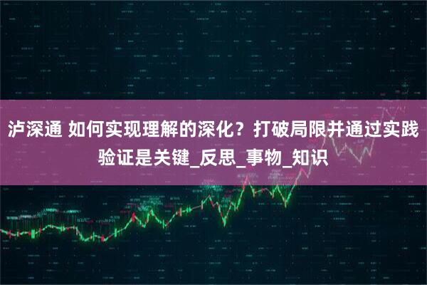 泸深通 如何实现理解的深化？打破局限并通过实践验证是关键_反思_事物_知识